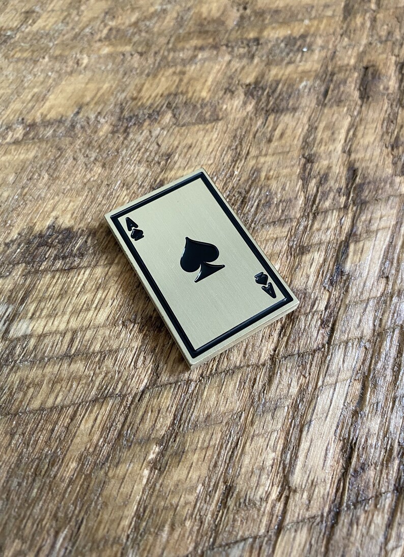 Brass Ace of Spades Golf Ball Marker Etsy