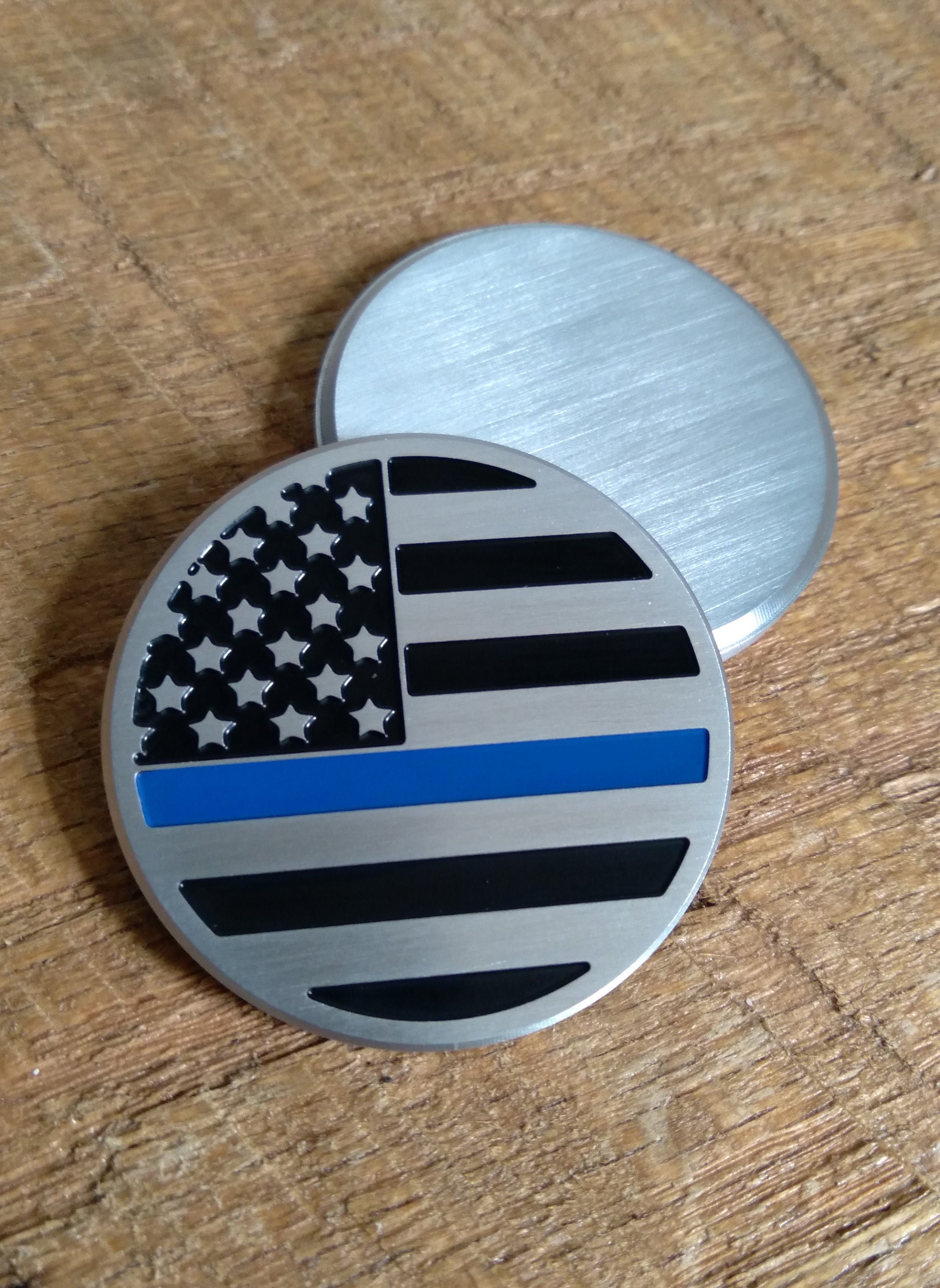 Thin Blue Line Flag Golf Ball Marker Etsy