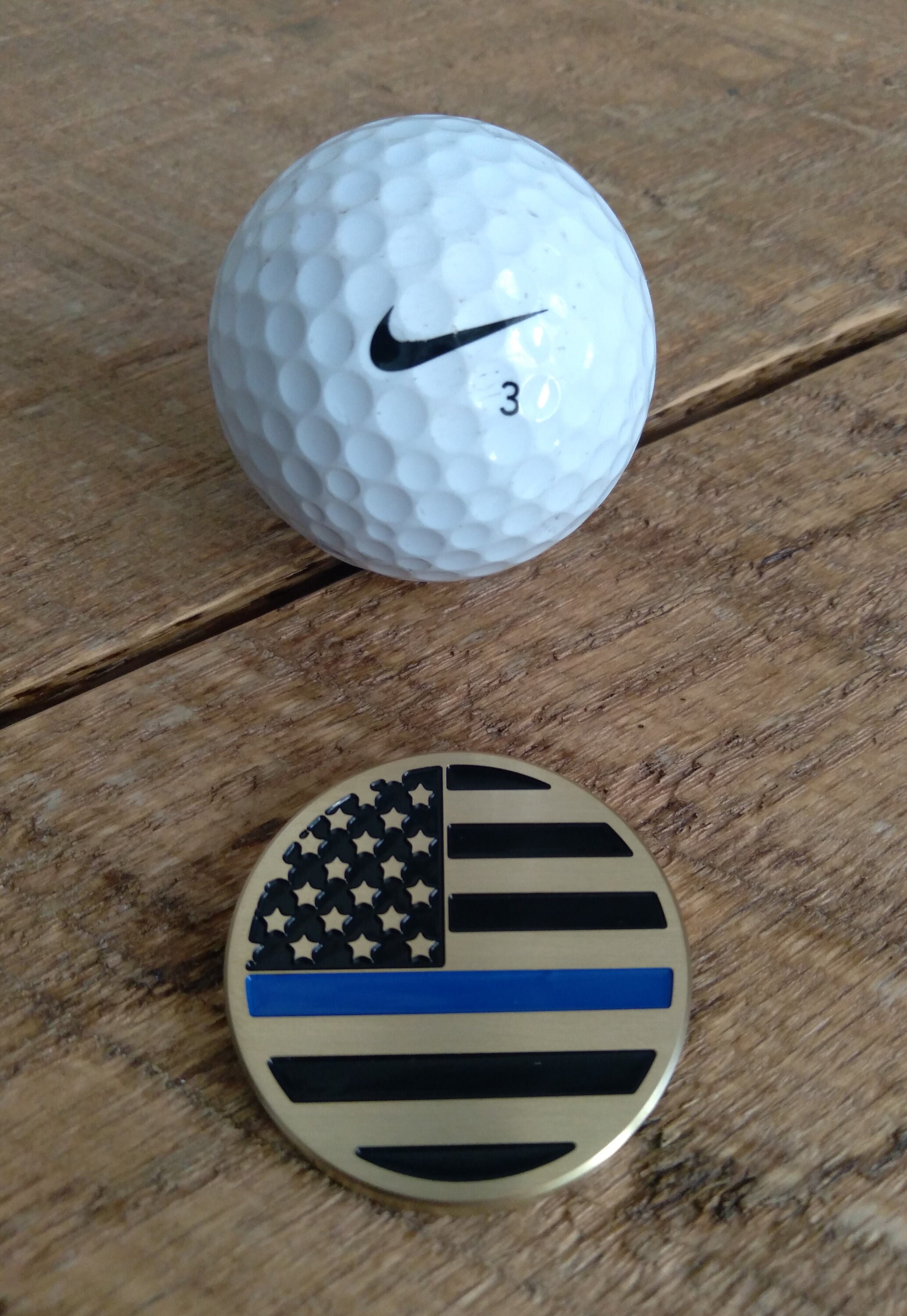 Thin Blue Line Flag Golf Ball Marker Etsy