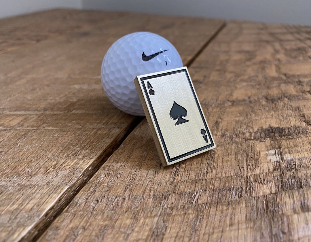 Brass Ace of Spades Golf Ball Marker Etsy