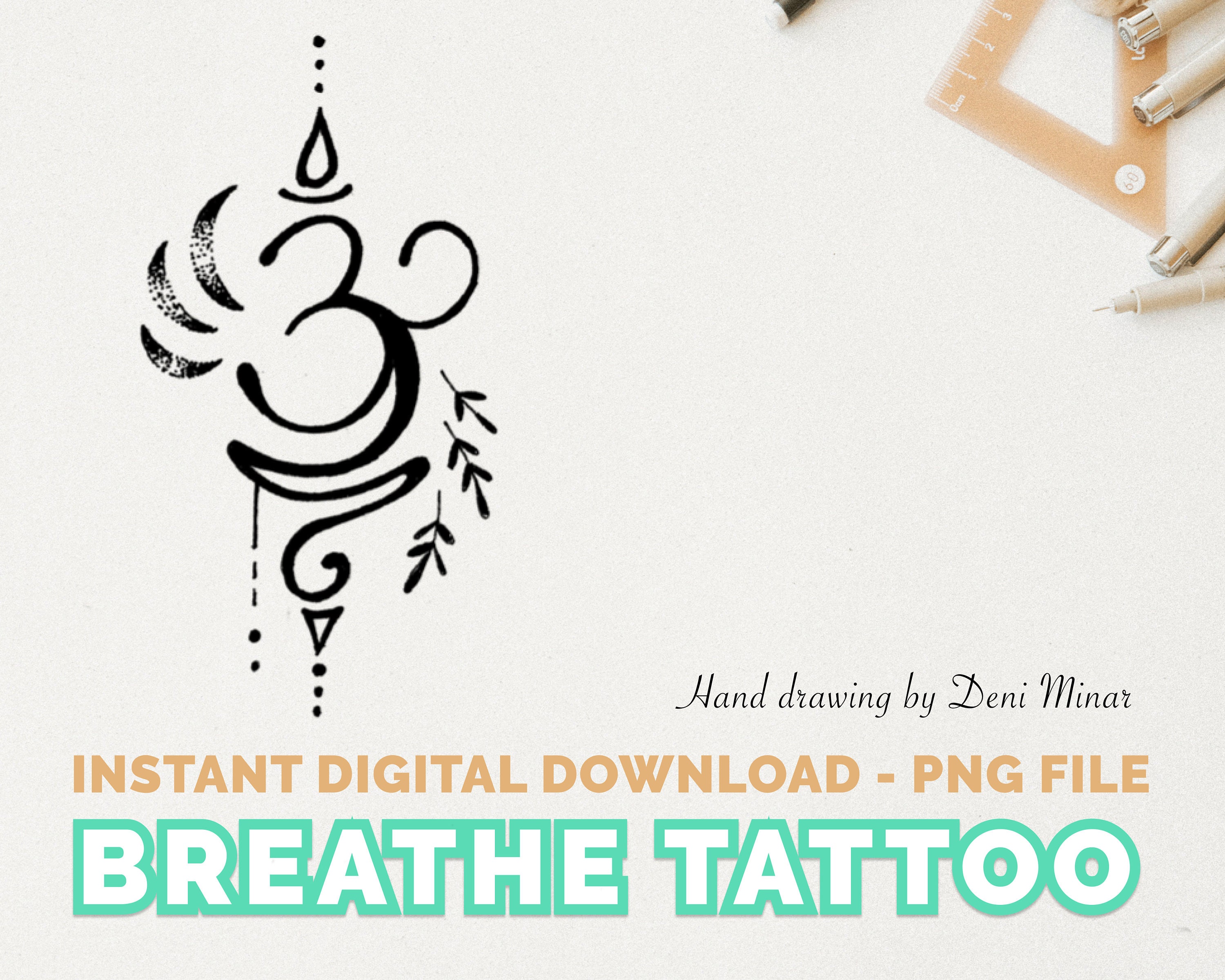 Breathe Sanskrit Symbol Om Small Tattoo Design Hand Drawing - Etsy Breathe Sanskrit Symbol Om Small Tattoo Design Hand Drawing - Etsy