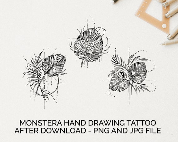 Monstera Tattoo - Line Drawing Design for Plant Lovers - Instant Digital  Download (5 Designs - Png File) by Deni Minar - Etsy Norway