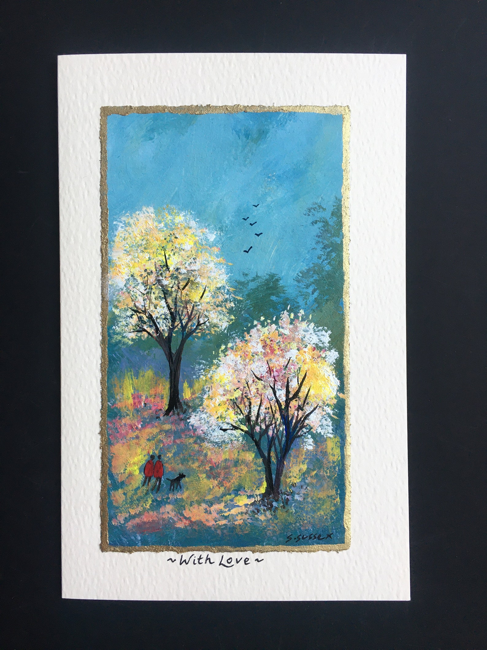 Different Unique Hand Painted Cards. ORIGINAL Acrylic Etsy