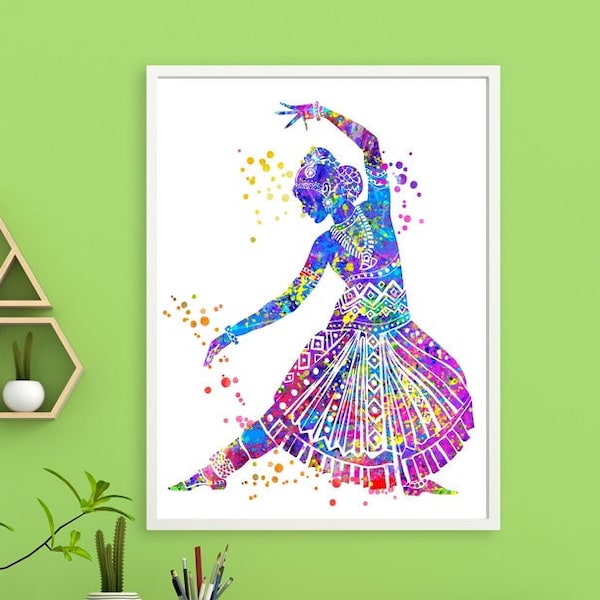 Bharatanatyam Dancer Art, South Asian Art, Indian Dancer art, South Indian Art, Indian Art, Tamil, Asian Art, Indian Art Print #127