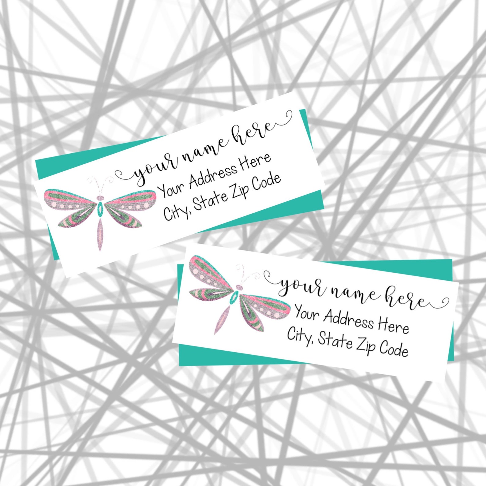 Dragonfly Address Labels Return Address Labels Custom Etsy