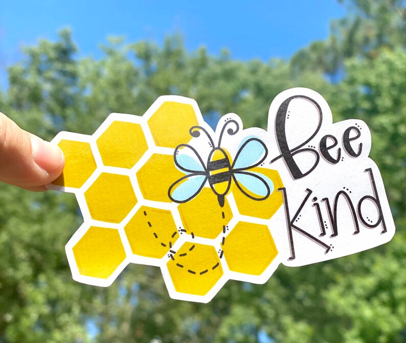 Bee Kind Bumblebee WATERPROOF Individual Sticker
