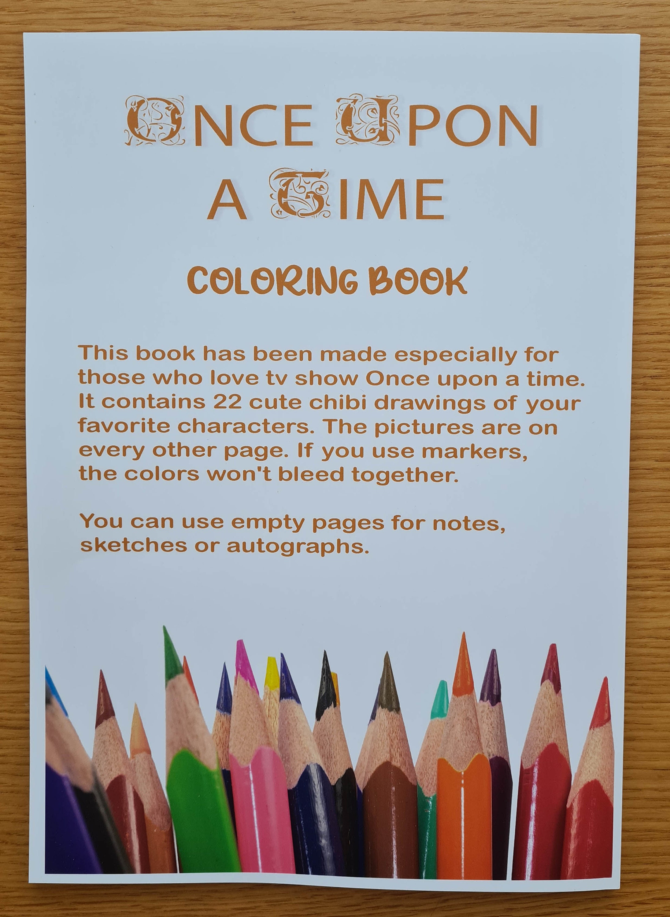 Once upon a time coloring book | Etsy
