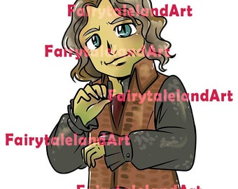 Downloadable prints - high-resolution photo of chibi drawing of Rumplestiltskin,