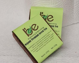 Bio Premium Grüne Teeseife Bar, Teebaumöl, Zedernholzöl, Totes Meersalz, Aufhellungsseife, erfrischende Seife, Akneseife, Falten