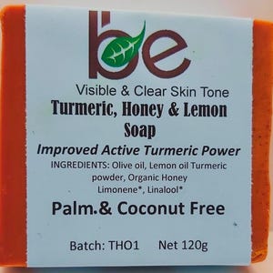 Turmeric Honey & Lemon Bar 2X 120G, Turmeric soap, Honey soap, Lemon soap, Dark Spot, Stretch Mark, Acne