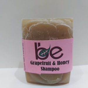 Grapefruit & Honey Hair Shampoo Bar, Extra Virgin Coconut Oil Shampoo, Hair Growth, Dandruff, Itchy Scalp, Flakes, Damaged Hair Shampoo