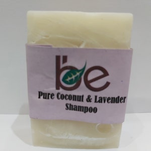 Pure Organic Lavender Hair Shampoo Bar, Coconut Oil Shampoo, 100G, Hair Growth, Dandruff, Itchy Scalp, Flakes, Damaged Hair Shampoo