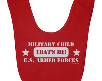 Military Child Baby Bib