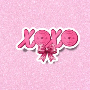 XOXO Stickers Saint-Valentin pour verres, Stickers Girly Gym pour voiture, ordinateur portable, mur, Sticker imperméable Coquette, Sticker fitness 45 lb