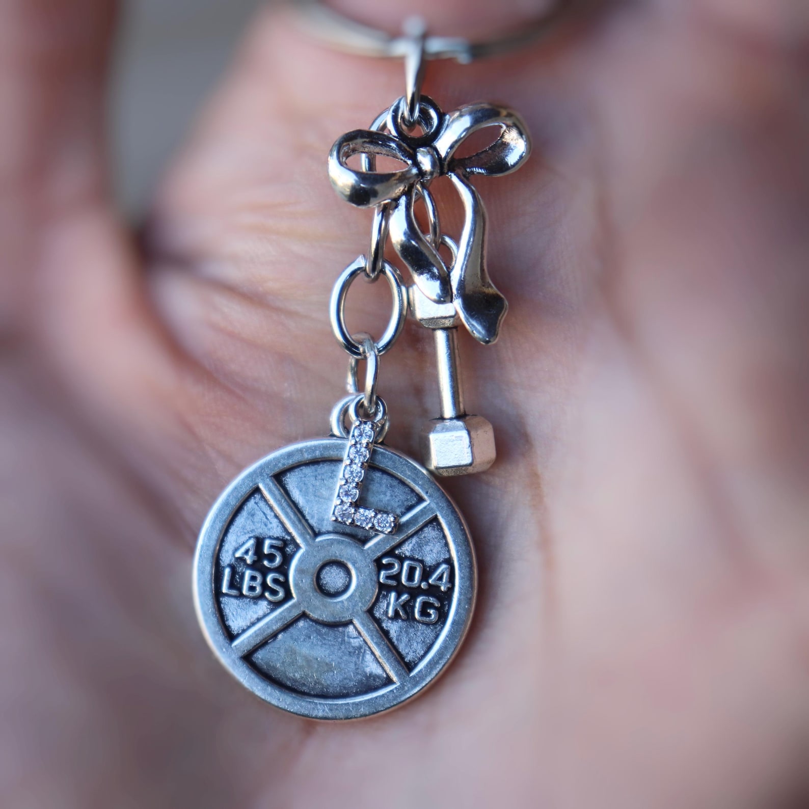 Coquette Keychain, Bow Fitness Keychain for Women, Car House Key