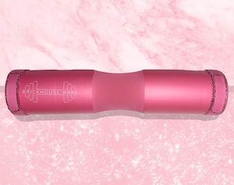 Pink Barbell Pad | w Glitter Straps | Carrying Bag | Pink Straps | Hip Thrusts | Squats | Lunges | Glute Bridges | Next Day Shipping