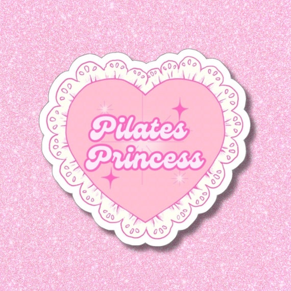Coquette Pilates Princess Sticker, Water proof  Fitness Sticker for water bottles, Gifts for Pilates, Selfcare Journal Stickers, Cute Gym