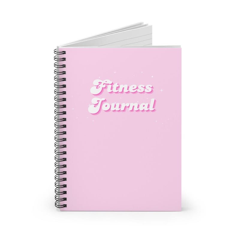 Girly Fitness Journal Planner, Pink Lifestyle Wellness Journal, Weight