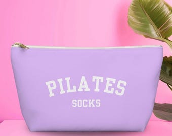 Pilates Socks | Pilates Gift Ideas | Lilac Pilates Bag With Zipper