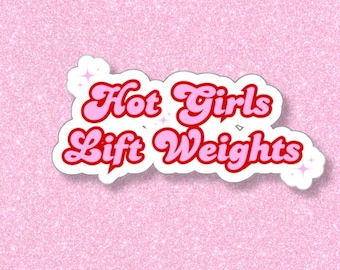 Hot Girls Lift Weights Sticker for WaterBottles, Decals for Tumblers, Car, iPad, Laptop, Fitness Gifts for Women, In My Era Waterproof Decal
