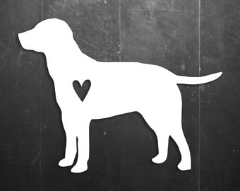 Labrador Retriever Dog Love Vinyl Window/Car/Sign Decal DLAB