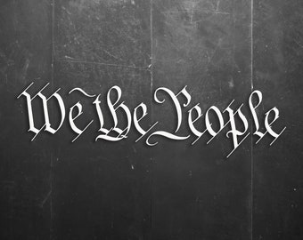 Vintage We The People Constitution Text Vinyl Window/Car/Sign Decal DWTP