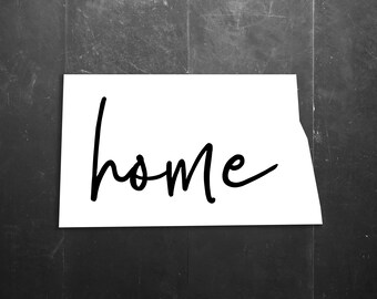 North Dakota State Home / Love Vinyl Window/Car/Sign Decal DSND