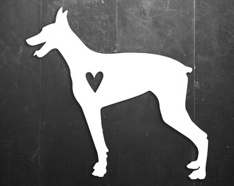 Doberman Pinscher Dog Love Vinyl Window/Car/Sign Decal DDPIN