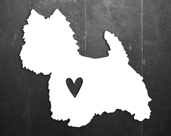 Yorkshire Terrier Dog Love Vinyl Window/Car/Sign Decal DYORKT