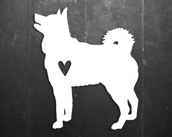 Siberian Husky Dog Love Vinyl Window/Car/Sign Decal DSHUSK