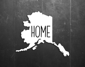 Alaska State Home / Love Vinyl Window/Car/Sign Decal DSAK