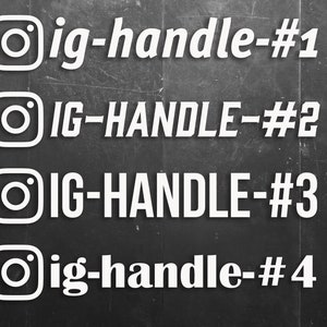 Nom Instagram CUSTOM Vinyl Window / Car / Sign Decal DIGH