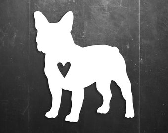 French Bulldog Dog Love Vinyl Window/Car/Sign Decal DFBULL