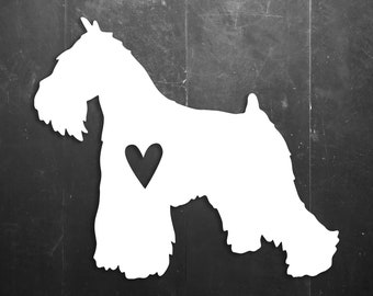 Miniature Schnauzer Dog Love Vinyl Window/Car/Sign Decal DMSCHN