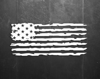 Distressed American Flag Vinyl Window/Car/Sign Decal DAMD