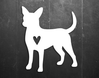 Chihuahua Dog Love Vinyl Window/Car/Sign Decal DCHIH