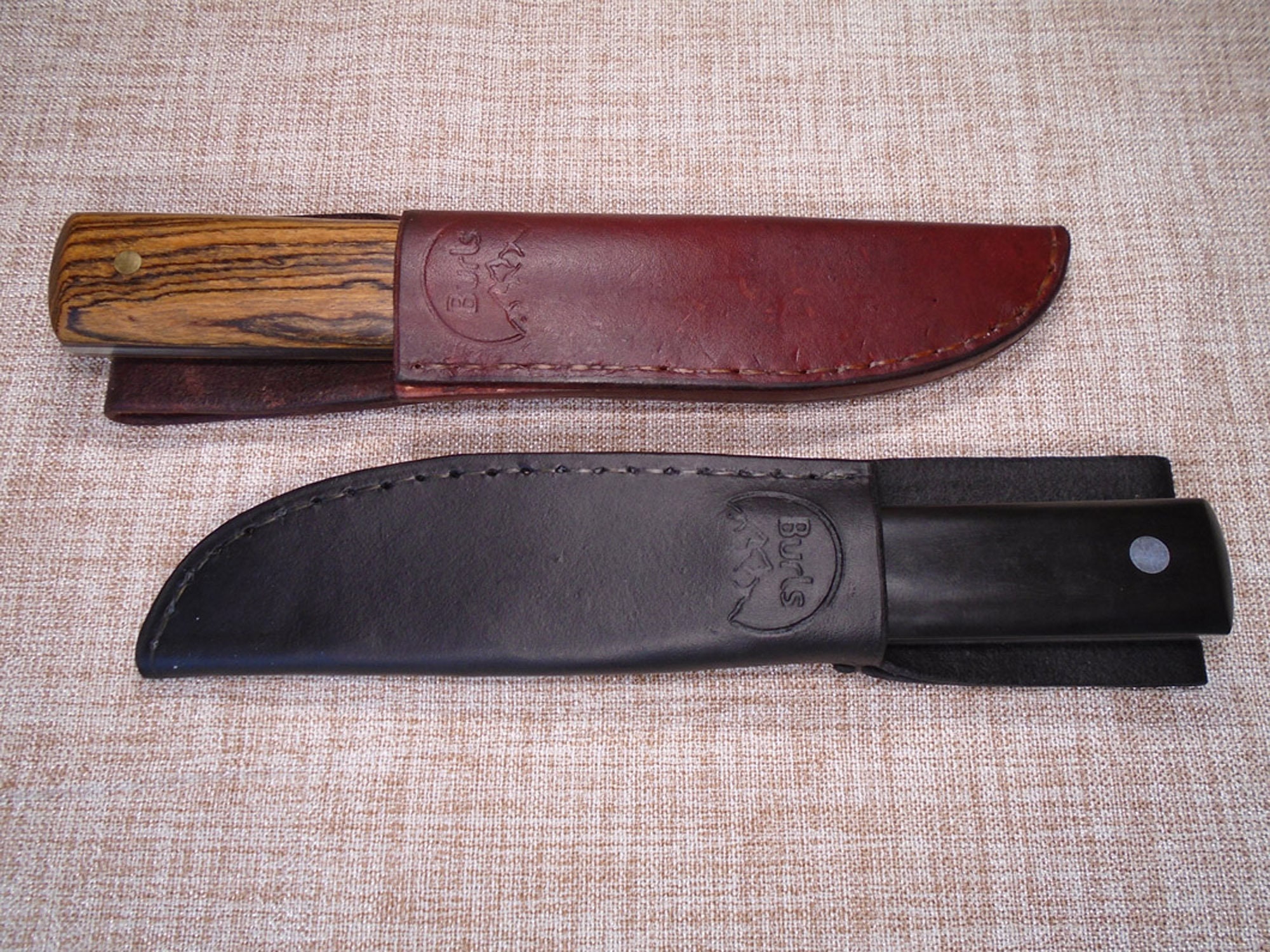 Knife With Belt Loop Leather Sheath Hunting Field Knife Etsy