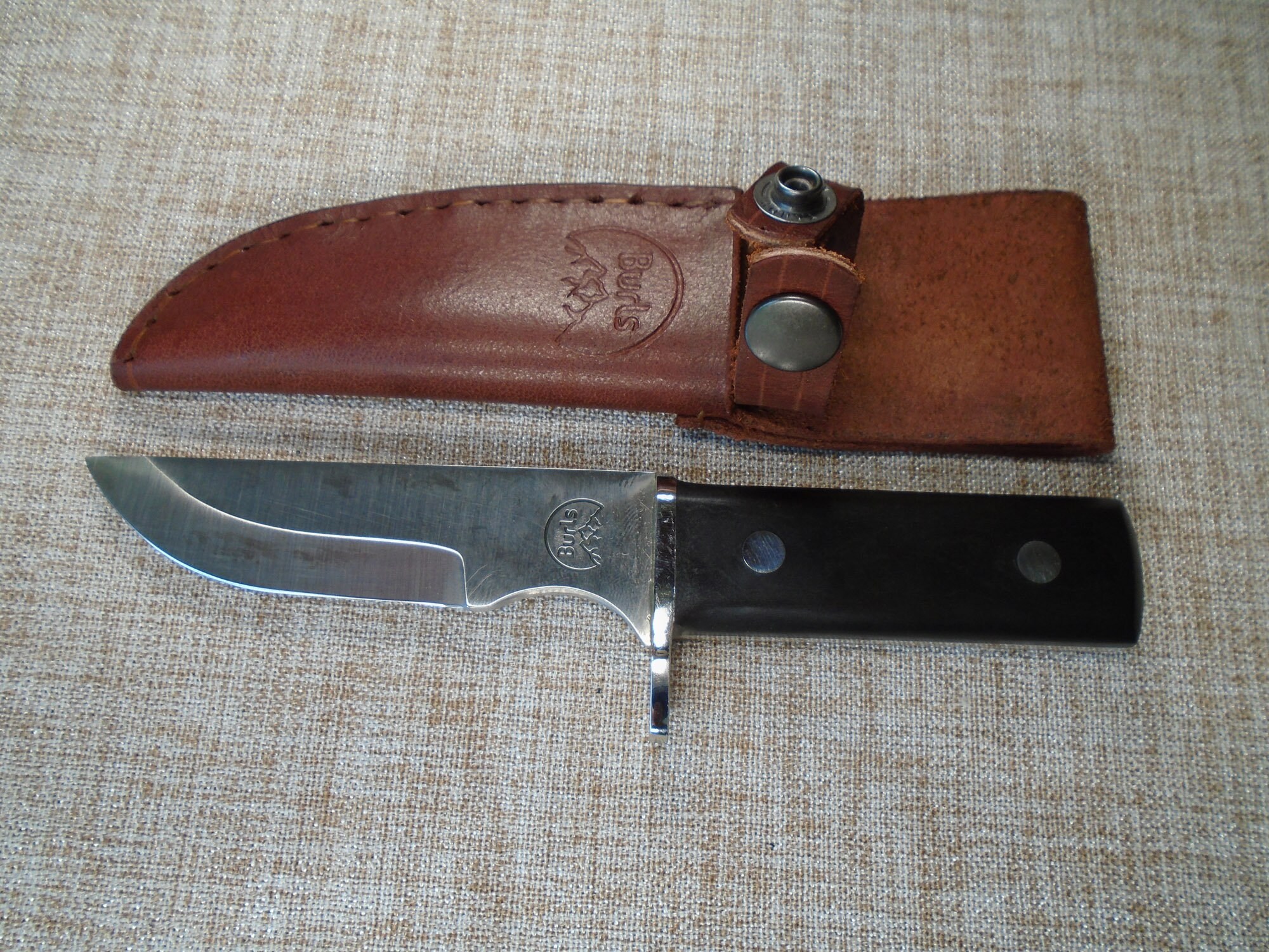 Knife With Guard And Sheath EDC Knife Burls Signature Etsy
