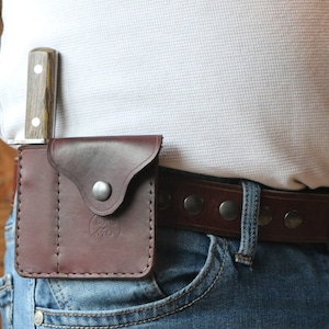 Knife Wallet | Leather Sheath And Card Wallet With Knife | Burls