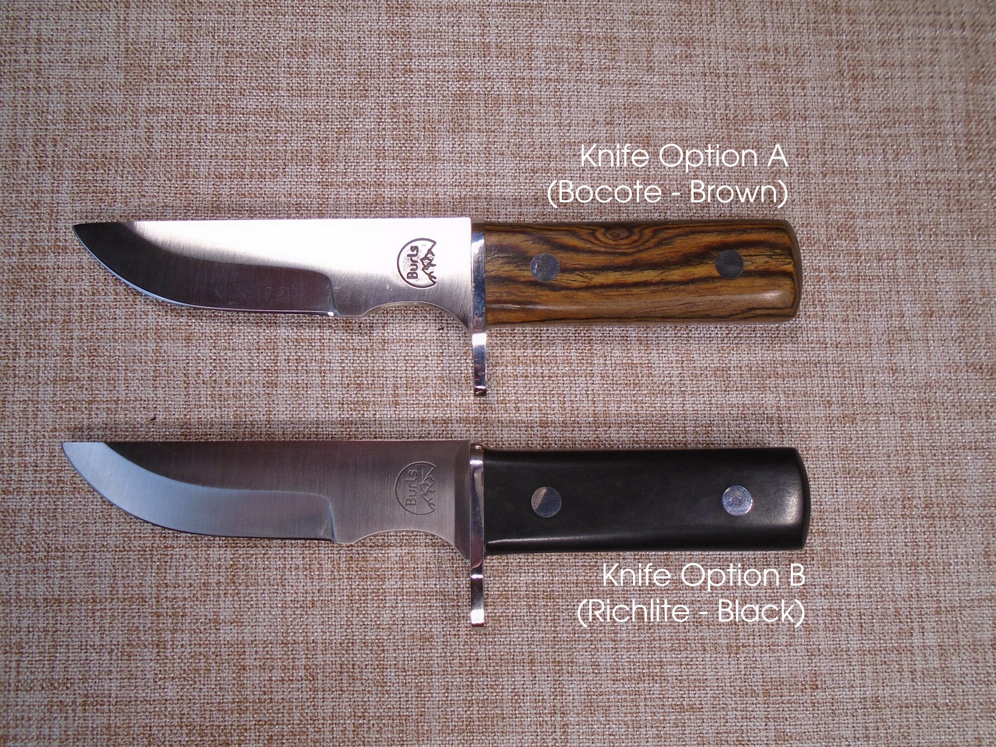 Knife With Guard and Sheath EDC Knife Burls Signature Knife Etsy