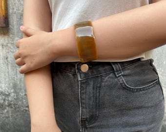 Buffalo Horn Bracelet, Horn Handmade Bangle Bracelet, Horn Jewelry Vietnam, Unique Bangle Bracelet, Gift For Her