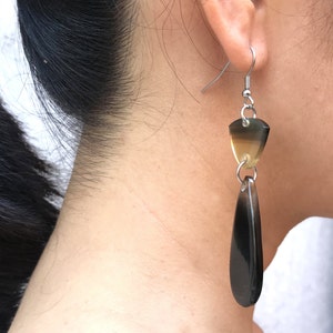 Büffelhorn Ohrringe, Büffelhorn Schmuck, Matisse Ohrringe, Statement Ohrringe, Matisse Inspiration Ohrringe