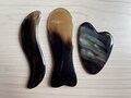 Set 3 Guasha Board Buffalo Horn Scraping Massage Tool Women Men Handheld Massager, No Stress Scraping Board Health Care, Gua sha tool