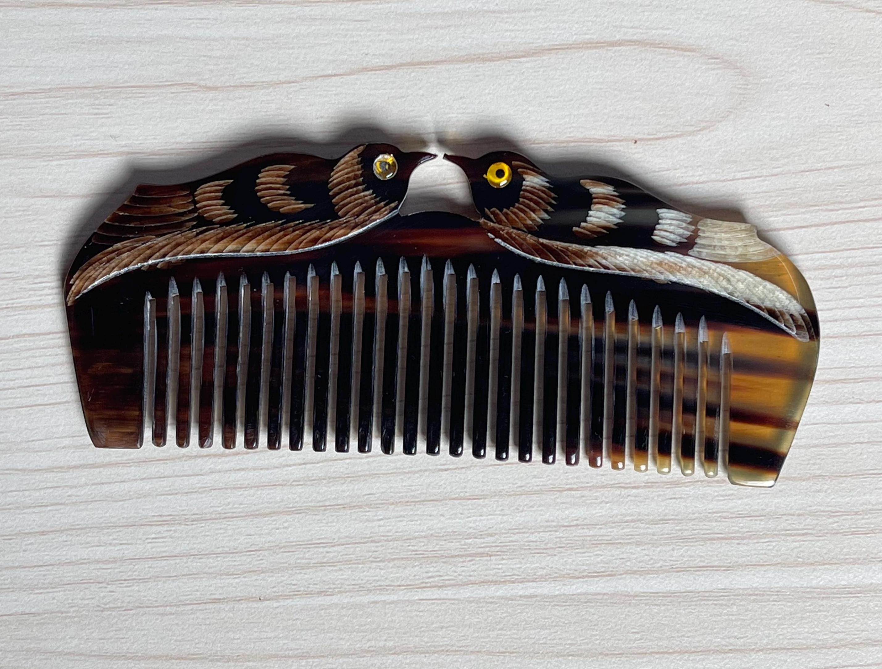 Buffalo Horn Bird Hair Comb, Comb for Hair, Horn Comb, Anti Static Comb ...