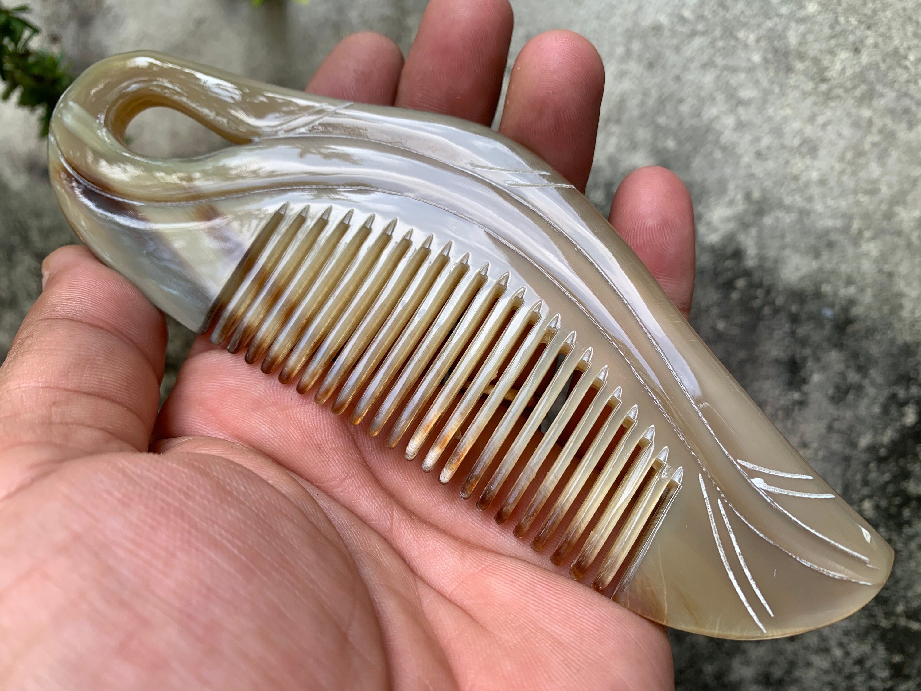 Hair Comb From Buffalo Horn, Comb for Hair, Wedding Comb 