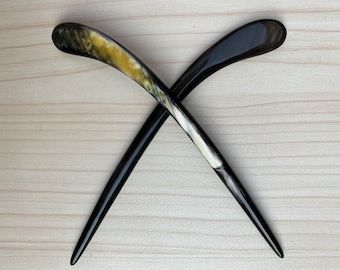 Pair of Buffalo Horn Hair Sticks, Hair accessory, Horn Hair Stick , Buffalo Horn Jewelry, Horn Hair Accessories, Beautiful hair sticks