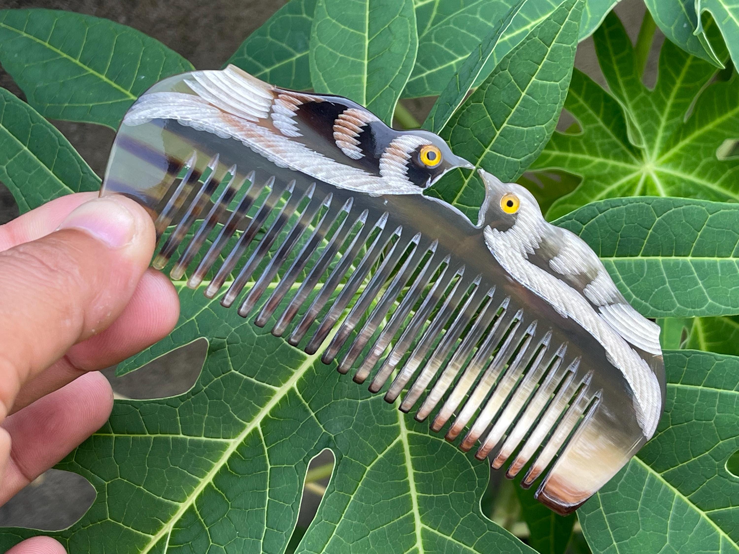 Buffalo Horn Bird Hair Comb, Comb for Hair, Horn Comb, Anti Static Comb ...