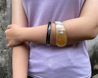 Beautiful Handmade Buffalo Horn Bangle Bracelet, Horn Handmade Bangle Bracelet, Horn Jewelry Vietnam, Unique Bangle Bracelet