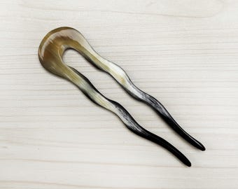 Horn Hair Fork, Buffalo Horn Jewelry, Matiss Hair Fork, Horn Hair Stick, Barrettes & Clips, Hair Forks From Horn, Gift for Her