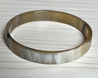 Handmade Buffalo Horn Cuff Bracelet: Vietnam Art Jewelry